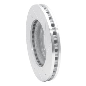 Buick TERRAZA Brake Rotor (1) - Front Left - R1 Concepts - Drilled & Slotted - Silver - `06-`09